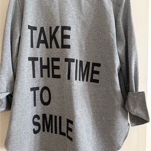 Gray Sweatshirt with Motivational Print